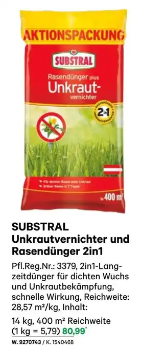 BayWa Unkrautvernichter und rasendünger 2in1 Angebot