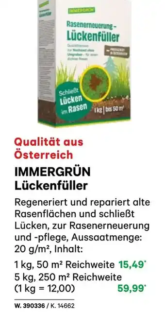 BayWa Immergrün lückenfüller Angebot