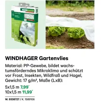 BayWa Windhager gartenvlies Angebot