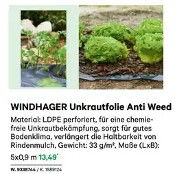 BayWa Windhager unkrautfolie anti weed Angebot