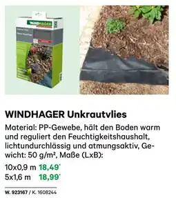 BayWa Windhager unkrautvlies Angebot