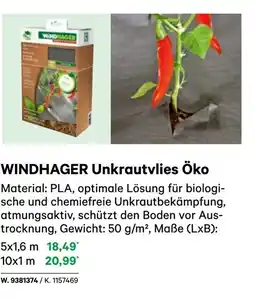 BayWa Windhager unkrautvlies Angebot