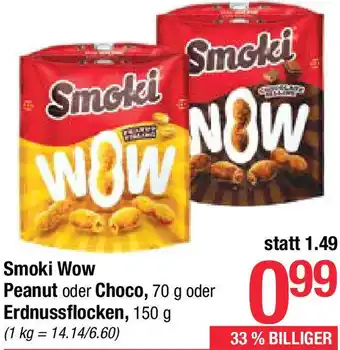 Maximarkt Smoki Wow Peanut oder Choco oder Erdnussflocken Angebot