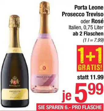 Maximarkt Porta Leone Prosecco Treviso oder Rosé Angebot