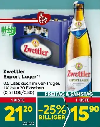 Billa Zwettler Export Lager Angebot