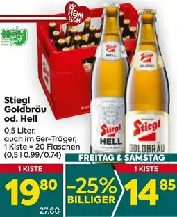 Billa Stiegl Goldbräu od. Hell Angebot