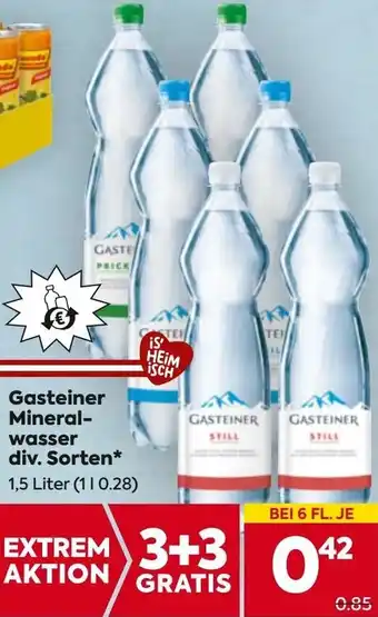 Billa Mineral- wasser Angebot