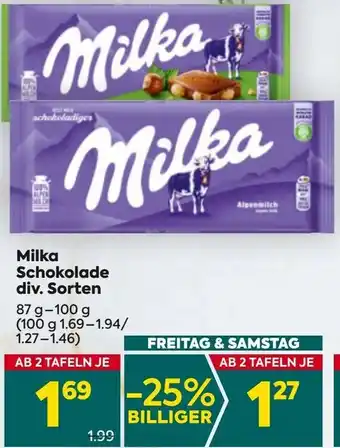 Billa Schokolade Angebot