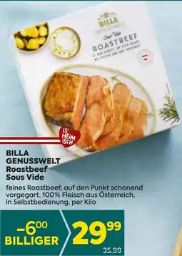 Billa So Vide ROASTBEEF Angebot