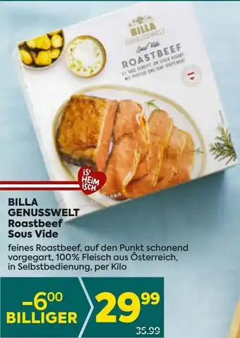 Billa So Vide ROASTBEEF Angebot