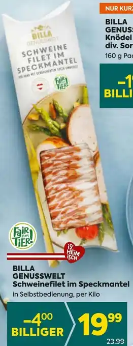 Billa Schweinefilet im Speckmantel Angebot