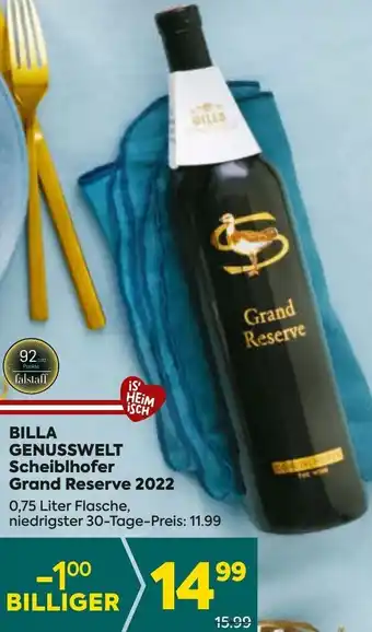 Billa Scheiblhofer Grand Reserve 2022 Angebot