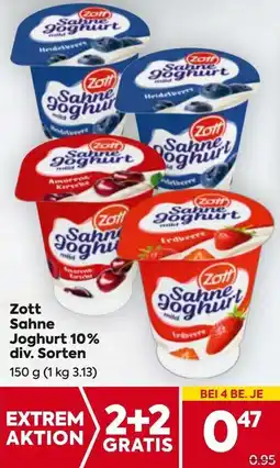 Billa Zott Sahne Joghurt Angebot