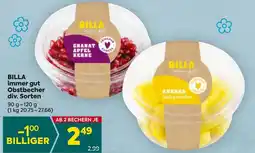 Billa Billa immer gut obstbecher Angebot