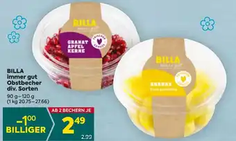 Billa Billa immer gut obstbecher Angebot