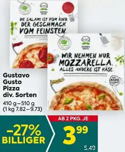 Billa Gustavo Gusto Pizza Angebot