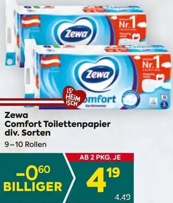 Billa Comfort Toilettenpapier Angebot