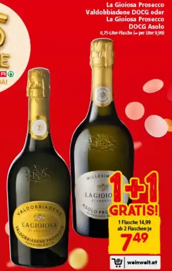 Interspar La Gioiosa Prosecco Valdobbiadene DOCG Angebot