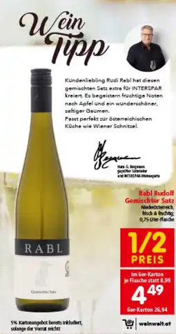 Interspar Rabl Rudolf Gemischter Satz Angebot