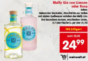 Interspar Malfy Gin con Limone oder Rosa Angebot