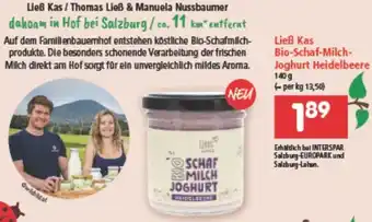 Interspar Bio-Schaf-Milch- Joghurt Heidelbeere Angebot