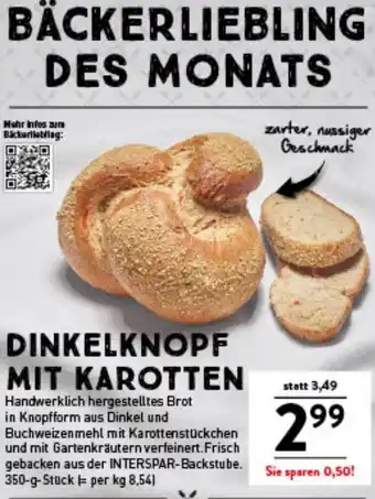 Interspar Dinkelknopf mit karotten Angebot