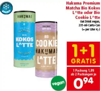 Interspar Premium Matcha Bio Kokos L^tte oder Bio Cookie L^tte Angebot