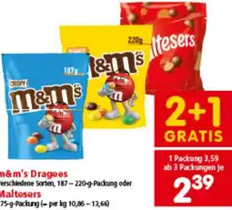 Interspar m&m's Dragees oder Maltesers Angebot