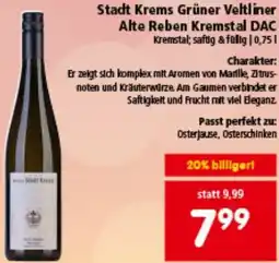 Interspar Stadt Krems Grüner Veltliner Alte Reben Kremstal DAC Angebot