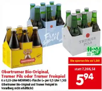 Interspar Obertrumer Bio-Original, Trumer Pils oder Trumer Freispiel Angebot