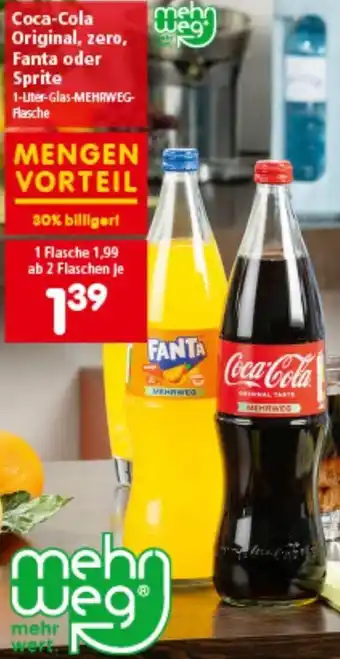 Interspar Coca-Cola Original, zero, Fanta oder Sprite Angebot