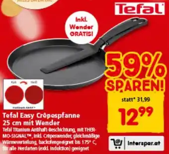 Interspar Tefal Easy Crêpespfanne mit Wender Angebot