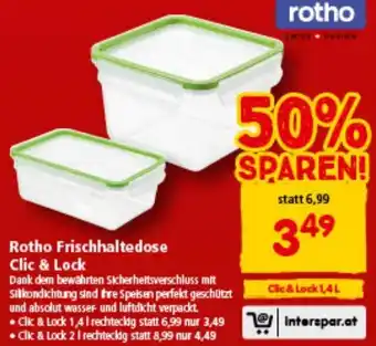 Interspar Frischhaltedose Clic & Lock Angebot