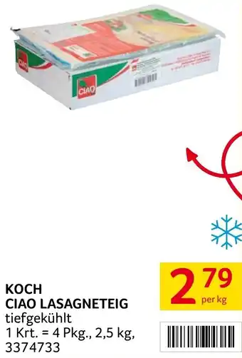 Transgourmet Ciao lasagneteig Angebot