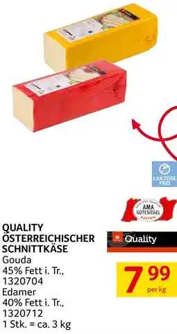 Transgourmet Österreichischer schnittkäse Angebot