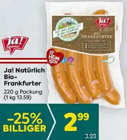 Billa Bio- Frankfurter Angebot