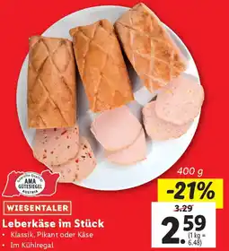 Lidl Leberkäse im Stück Angebot