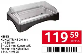 Transgourmet HENDI KÜHLVITRINE GN 1/1 Angebot