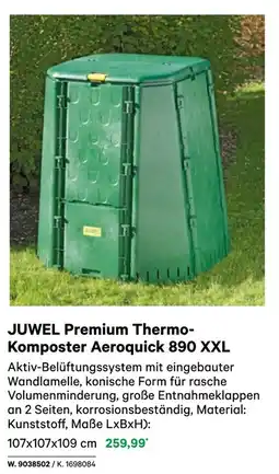 BayWa JUWEL Premium Thermo- Komposter Aeroquick 890 XXL Angebot