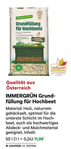 BayWa Immergron grundfüllung für hochbeete Angebot