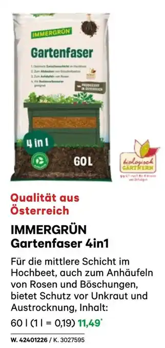 BayWa Immergrün gartenfaser 4in1 Angebot