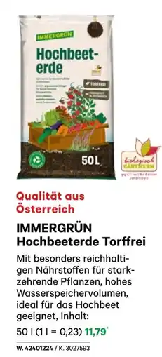 BayWa IMMERGRÜN Hochbeeterde Torffrei Angebot