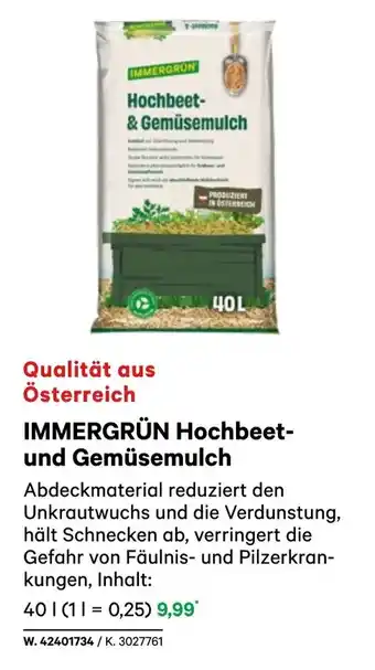 BayWa Immergron hochbeet- & gemüsemulch Angebot