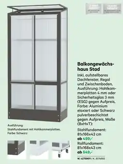 BayWa Balkongewächs- haus Stad Angebot