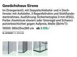 BayWa Gewächshaus Sirona Angebot