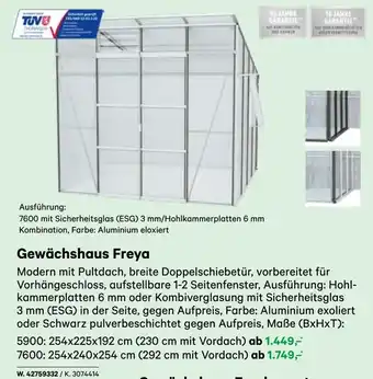 BayWa Gewächshaus Freya Angebot