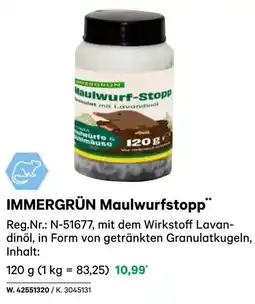 BayWa IMMERGRÜN Maulwurfstopp Angebot