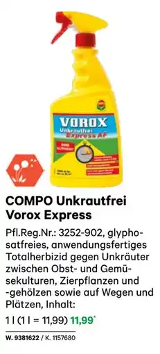 BayWa COMPO Unkrautfrei Vorox Express Angebot