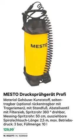 BayWa MESTO Drucksprühgerät Profi Angebot