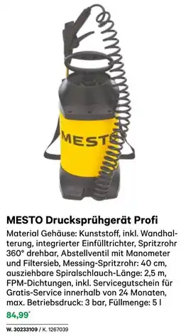 BayWa MESTO Drucksprühgerät Profi Angebot